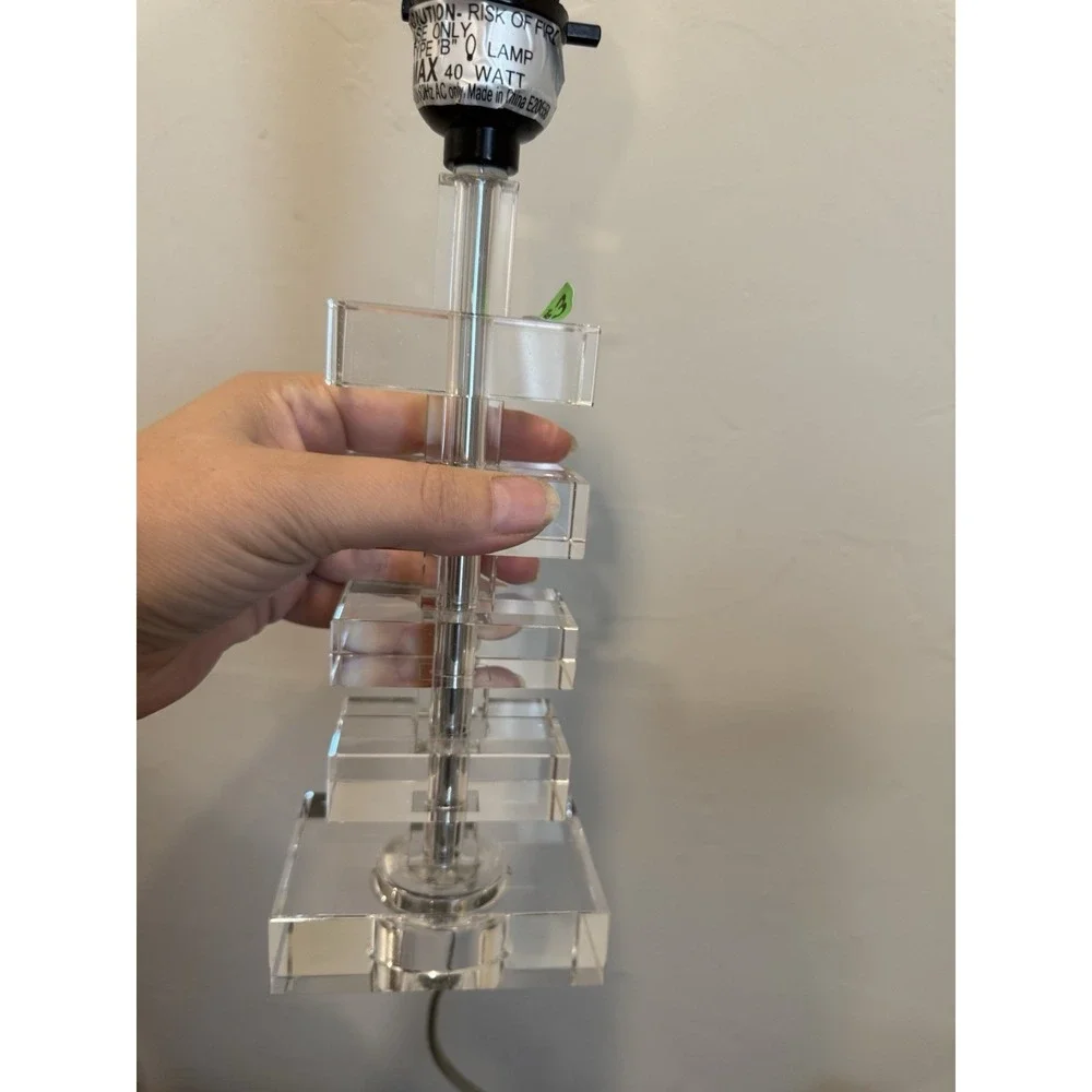 Acrylic‎ Table Office Lamp Clear geometric Cube 14